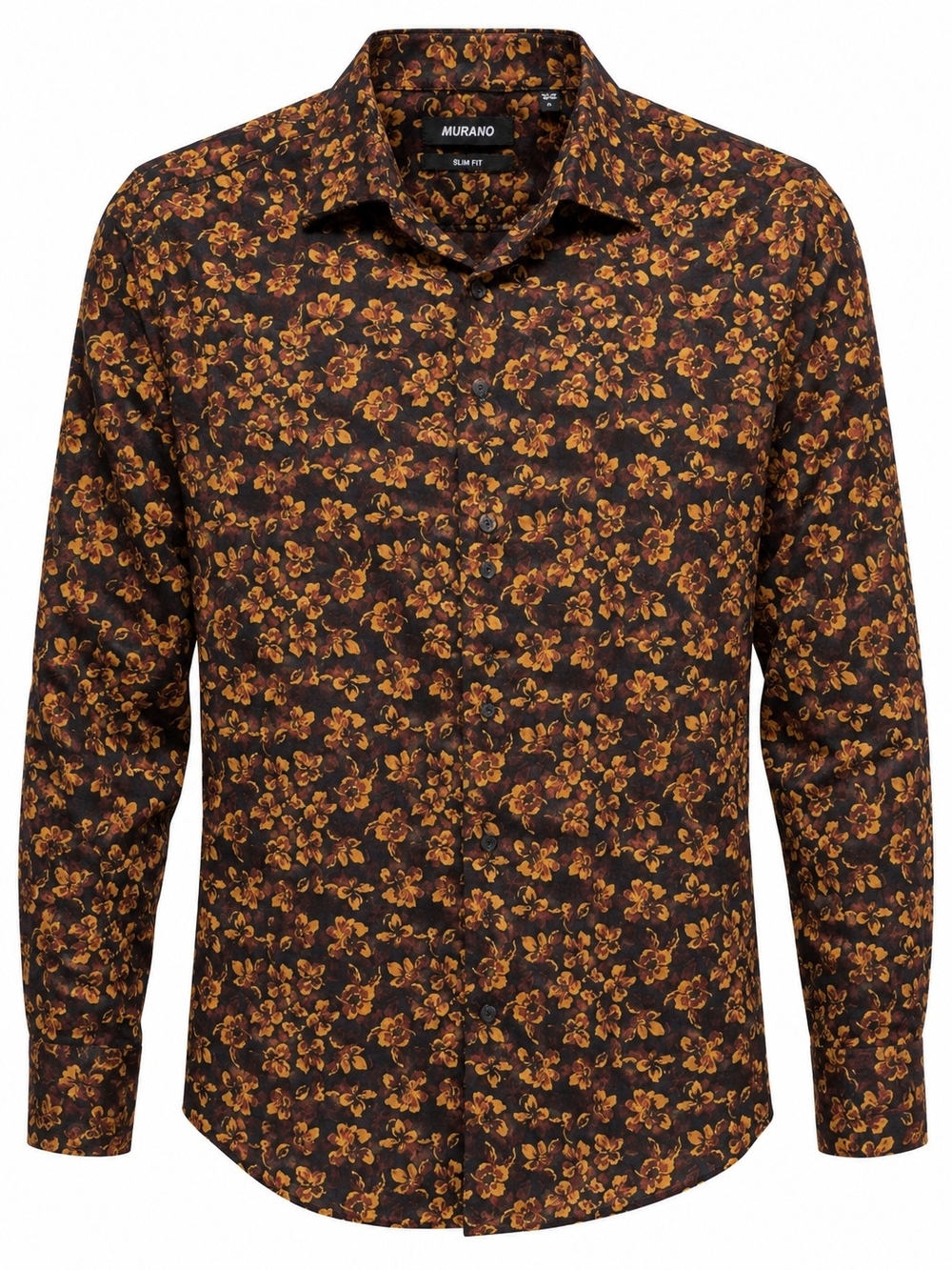 Murano Slim Fit Floral Button-Down Shirt – Men’s Large